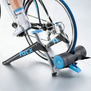 bicycle connected to a Tacx bike trainer
